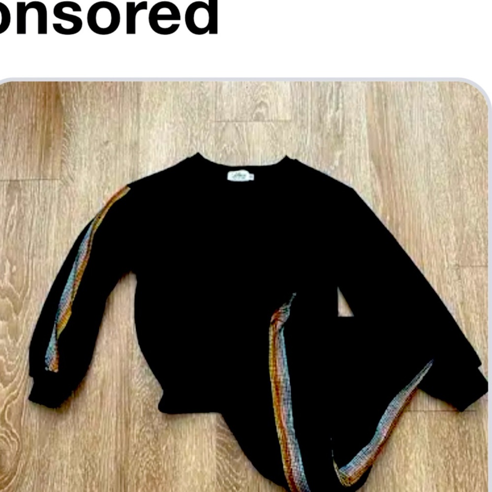 Black sweatsuit set top and bottom